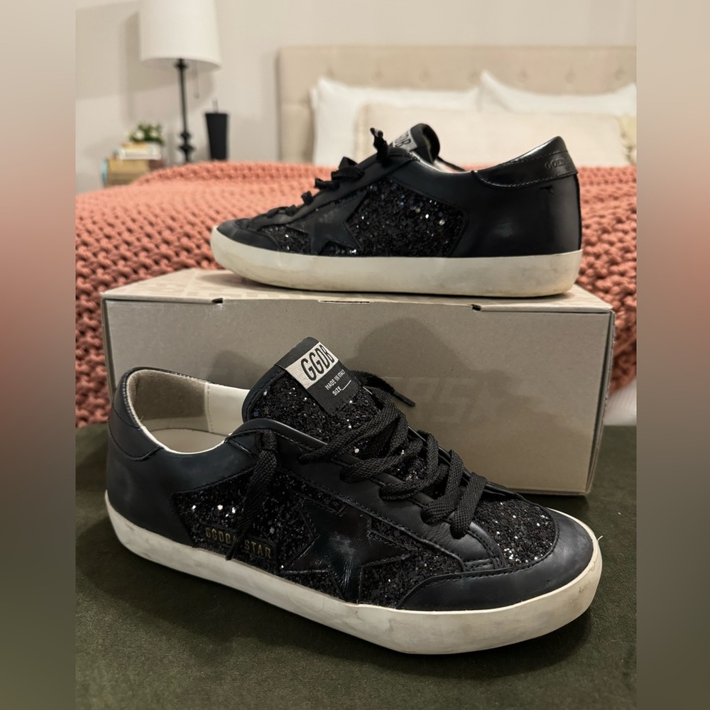 Golden Goose Black Glitter